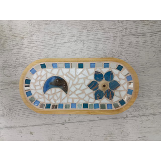 PORTA SAHUMERIOS ALARGADO AZUL