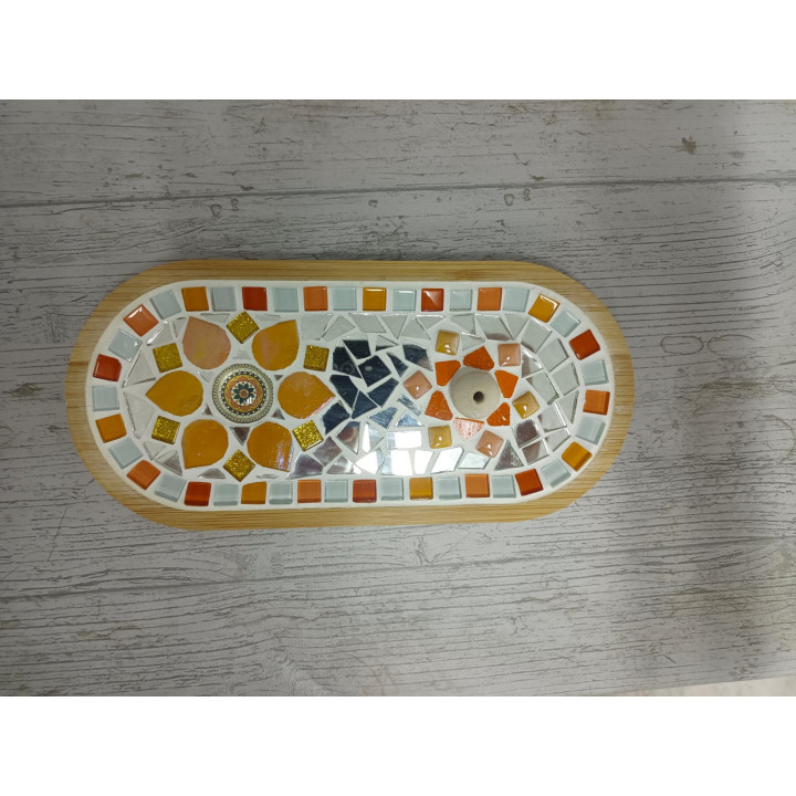 PORTA SAHUMERIOS ALARGADO NARANJA