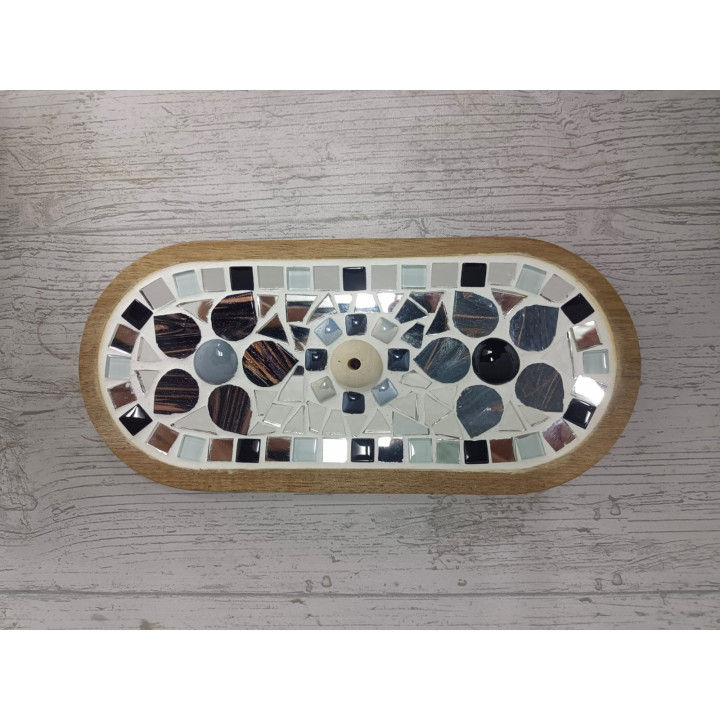 PORTA SAHUMERIOS ALARGADO NEGRO