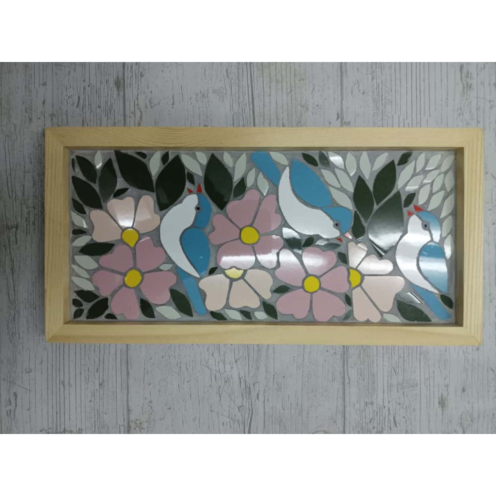 CUADRO RECTANGULAR PAJAROS